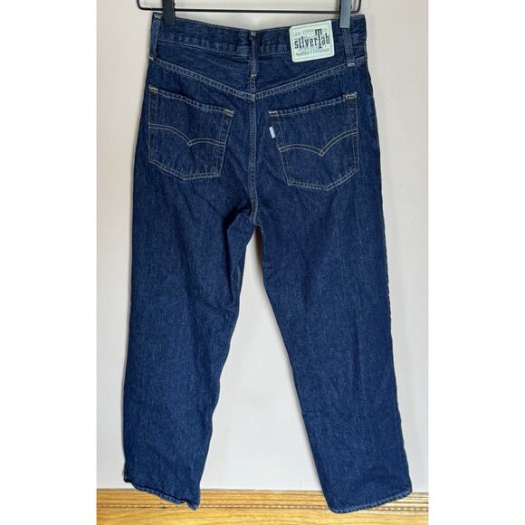 Levi's Silver Tab 94 Baggy Jeans Dark Wash Women’s 27X31 Blue Denim Silvertab 27 - Picture 3 of 4